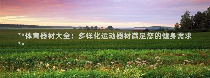 永韬星娱乐：**体育器材大全：多样化运动器材满足您的