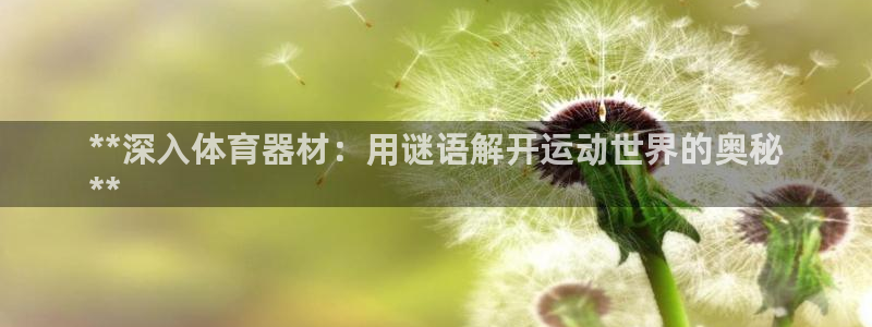 星欧娱乐游戏官网：**深入体育器材：用谜语解开运动世
